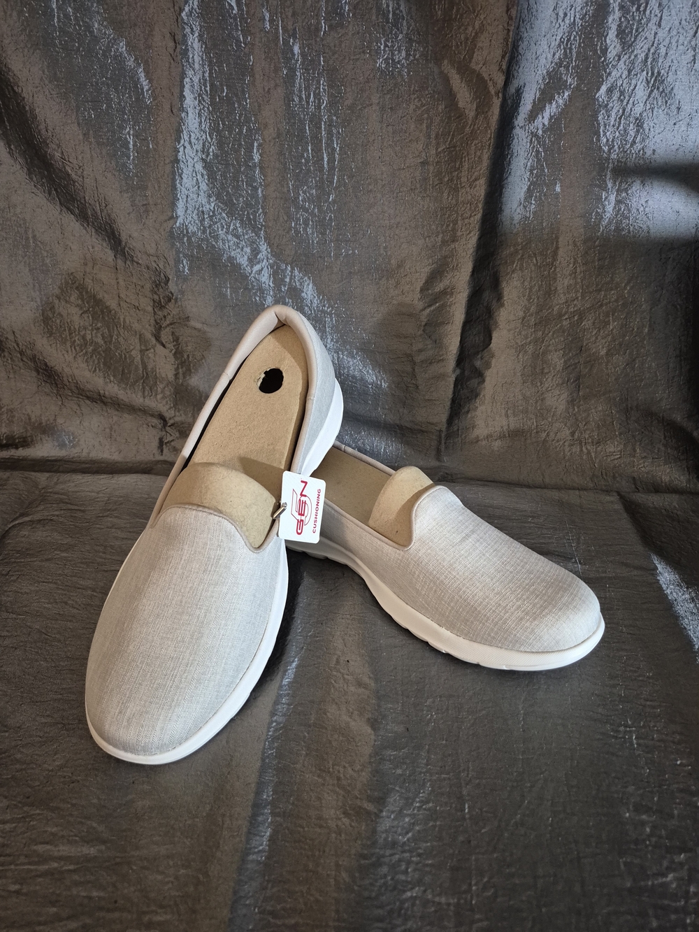 Skechers Go Walk Lite-Amore Slip-On Casual Sneakers - Light Beige